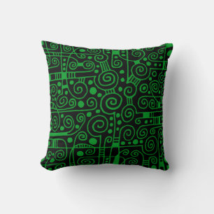 Coussin 040512 - Vert herbe sur noir