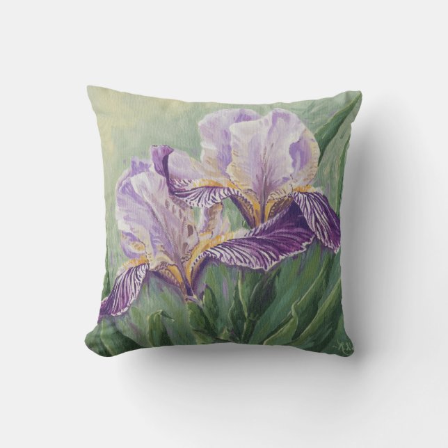 Coussin 0455 Iris pourpres (Recto)