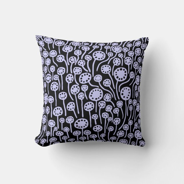 Coussin 090512 - Bleu poudre sur noir (Recto)