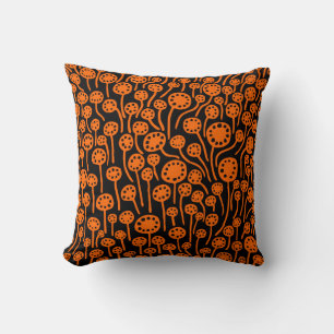 Coussin 090512 - Orange sur noir