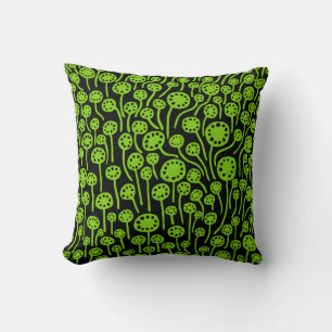 Coussin 090512 - Vert martien sur le noir