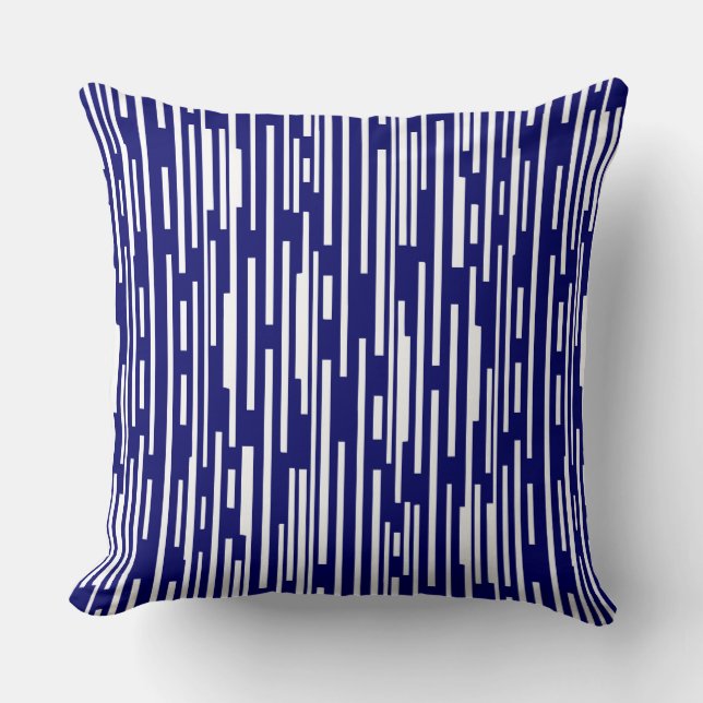 Coussin 100216 - Marine profonde et blanche (Recto)