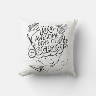 Coussin 100 jours incroyables d'école