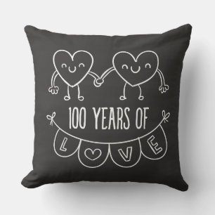 Coussin 100e anniversaire Coeurs de la calèche