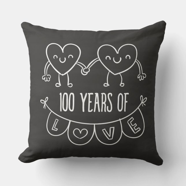 Coussin 100e anniversaire Coeurs de la calèche (Recto)
