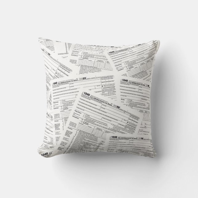 Coussin 1040 Formulaires de l'impôt sur le revenu (Recto)