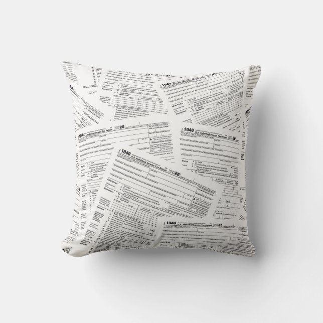 Coussin 1040 Formulaires fiscaux pour 2020 (Recto)