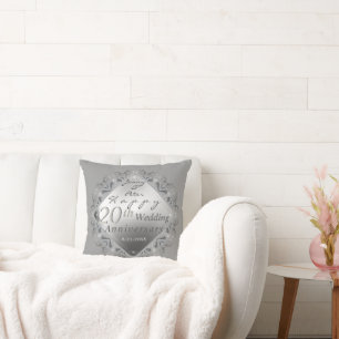Coussin 10,11,20,25ème, 70ème anniversaire de Mariage+Phot