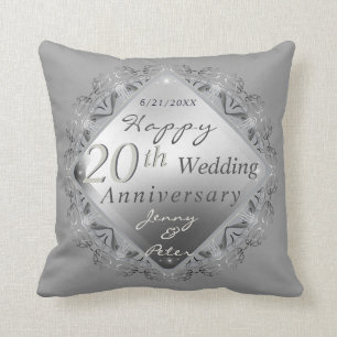 Coussin 10,11,20,25ème, 70ème anniversaire de MariageJeter