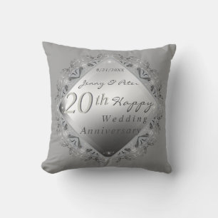 Coussin 10,11,20,25ème, 70ème anniversaire de MariageJeter