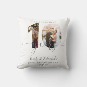 Coussin 10e anniversaire Mariage moderne 2 photo