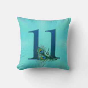 Coussin 11 Élégant Anniversaire Plume de Paon