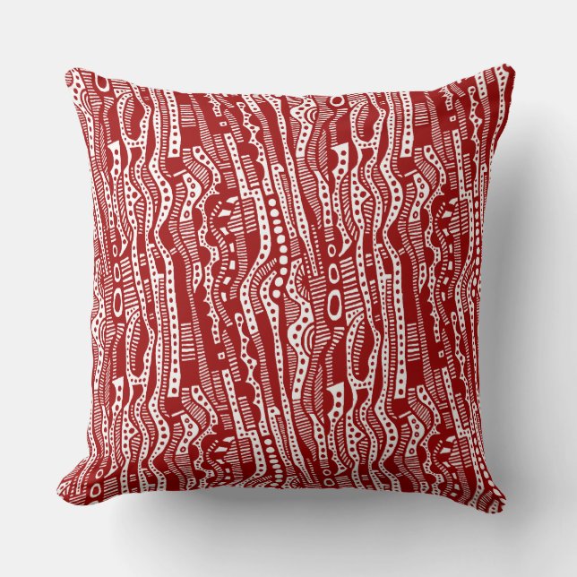 Coussin 120115 - Rouge rubis sur blanc (Recto)