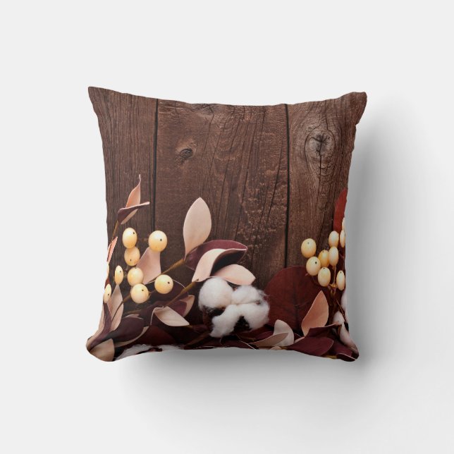 Coussin 16"x16" Lancer la branche de coton de l'oreiller s (Recto)