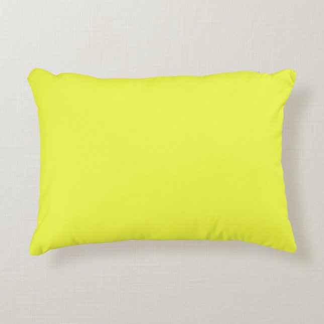Coussin 16" x 12", Jaune néon (Devant)