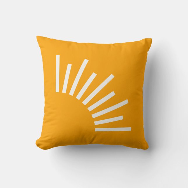 Coussin - 16" x 16" orange avec logomark (Recto)