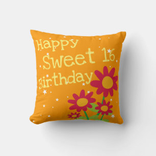 Coussin 16ème Cadeaux d'anniversaire