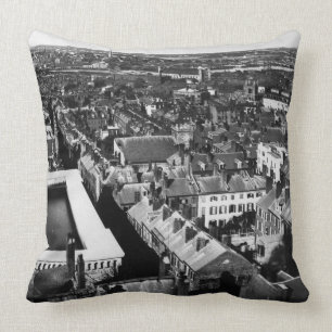 Coussin 1859 :  La ville de Boston, le Massachusetts