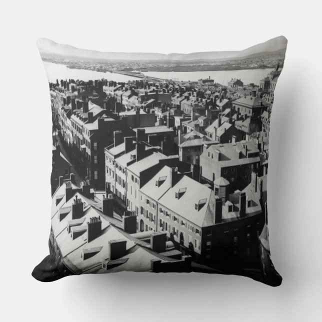 Coussin 1859 : La ville de Boston, le Massachusetts (Recto)