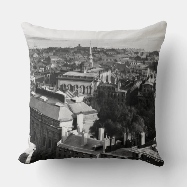 Coussin 1859 :  Une vue de Boston semblant du sud (Recto)