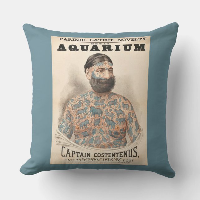 Coussin 1880 Capitaine Costentenus homme tatoué (Recto)