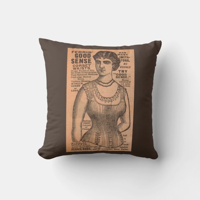 Coussin 1880s Ferris Common Sense Corsets et impression (Recto)