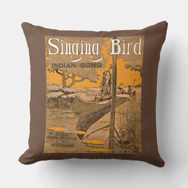 Coussin 1909 Partition chantante d'oiseaux (Recto)