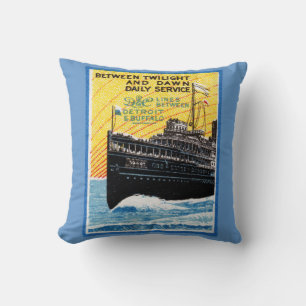 Coussin 1910 Détroit à Buffalo Steamship