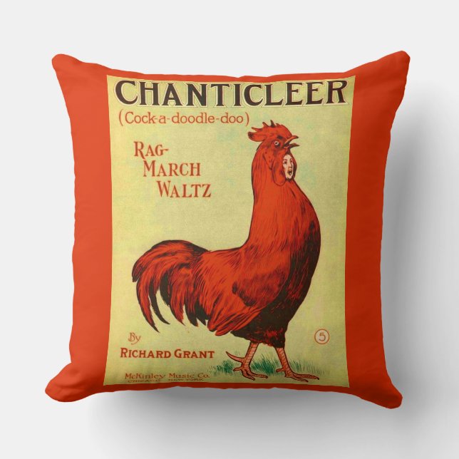 Coussin 1910 Partition Chanticleer (Recto)
