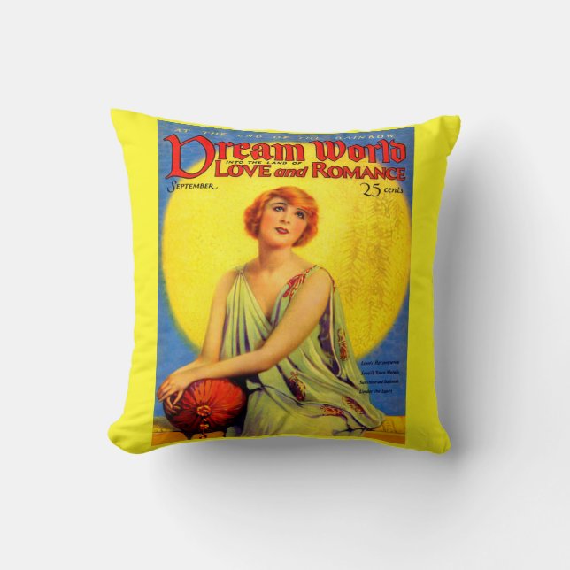 Coussin 1920 Dream World magazine couverture (Recto)