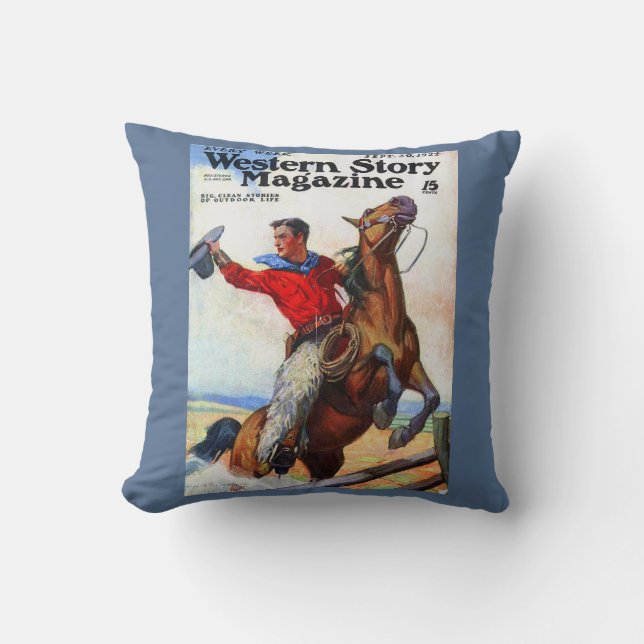 Coussin 1924 La revue Western Story en couverture. (Recto)