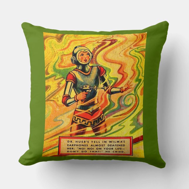 Coussin 1930 Buck Rogers bande dessinée Wilma Deering (Recto)