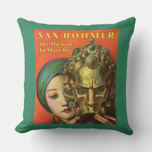 Coussin 1932 Le Masque de Fu Manchu imprimé