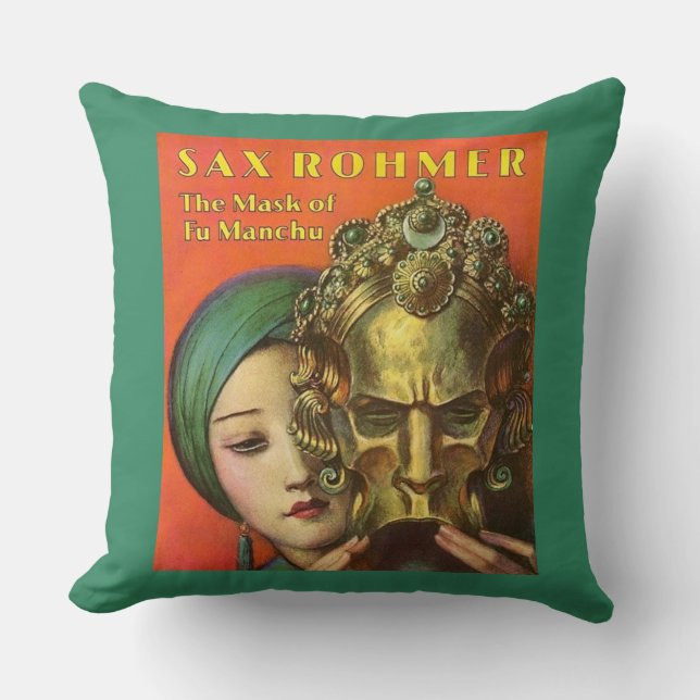 Coussin 1932 Le Masque de Fu Manchu imprimé (Recto)