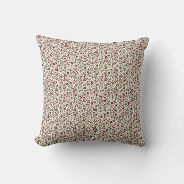 Coussin 1940s Utility Floral Sprig Pattern (Recto)