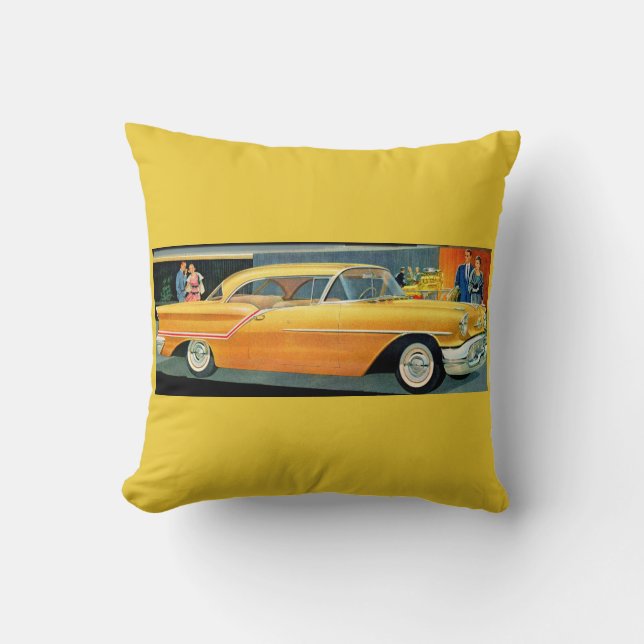 Coussin 1950 golden Rocket 88 Oldsmobile print (Recto)
