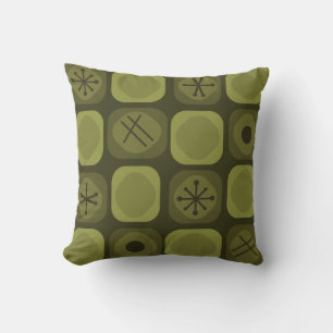 Coussin 1950 Mod Art Soft Cubes Olive Green