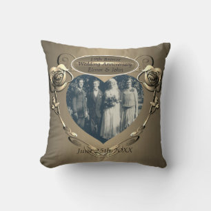 Coussin 19ème/8ème anniversaire du Mariage de bronze(coule