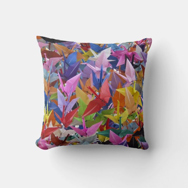 Coussin 1.000 origamis empaquettent la photo de grues (Recto)