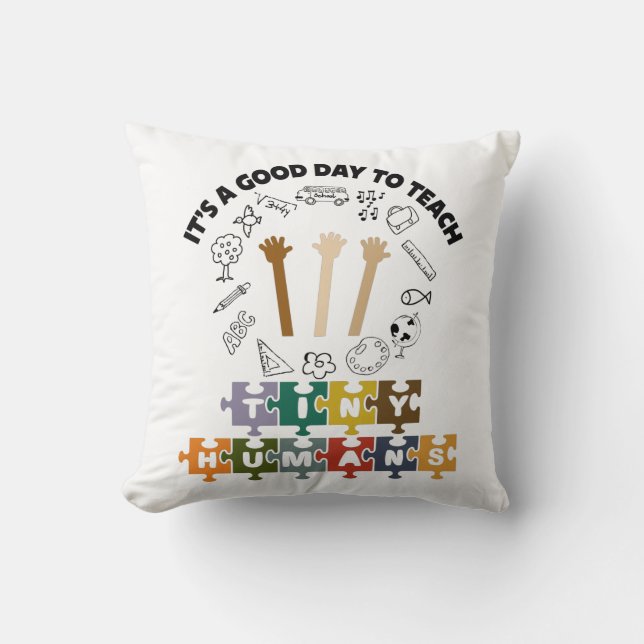 Coussin 1/4, C'est un bon jour pour apprendre de minuscule (Recto)