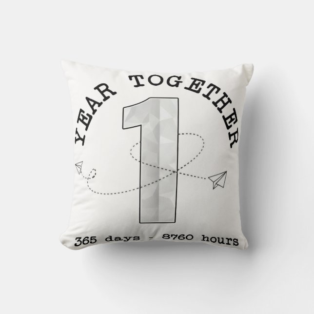 Coussin 1 an ensemble - Célébration du premier anniversair (Recto)
