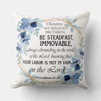 1 Corinthiens 15:58 Inspirational Verse Floral