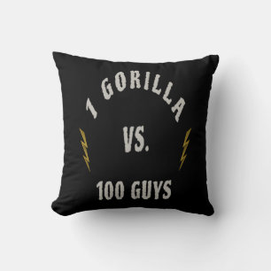 Coussin 1 Gorille contre 100 mecs