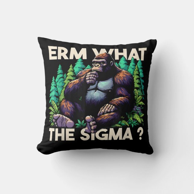 Coussin 1 Gorille de Silverback contre 100 humains (Recto)