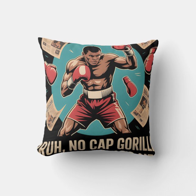 Coussin 1 Gorille de Silverback contre 100 humains_1 (Recto)