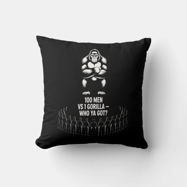 Coussin 1 Gorille Vs 100 Hommes (Recto)