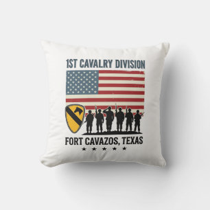 Coussin 1ère Division de Cavalerie Fort Hood Vintage Sh Mi