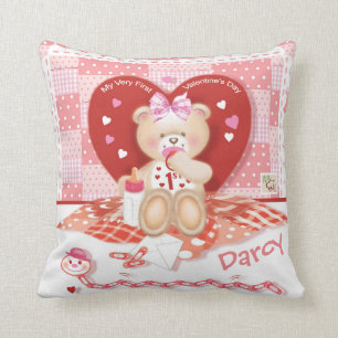 Coussin 1re Saint Valentin Bébée