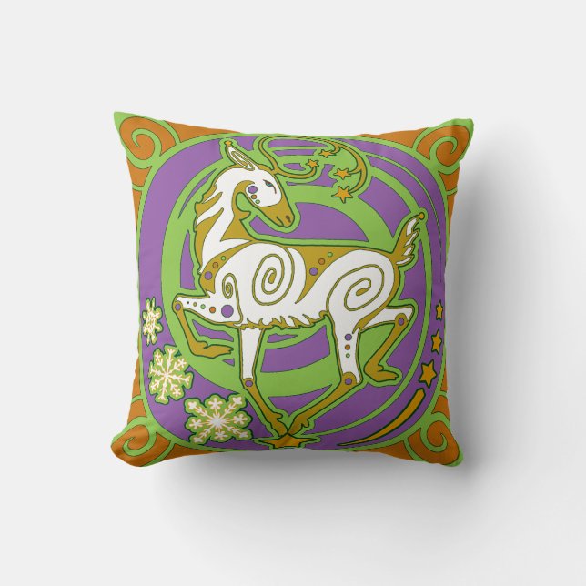 Coussin 2014 de vacances de MinkMode RunedeerTM (Recto)