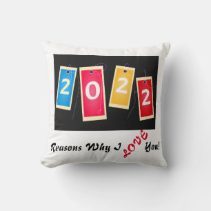Coussin 2022 Raisons pour lesquelles je vous aime